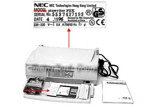 1750001055 NEC PINWRITER P2X DOT MATRIX PRINTER  01750001055